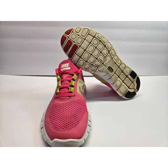 Nike Free Run 3 Running Shoes in Spark Pink Volt | Girls 6.5Y | 512098-600 - Picture 6 of 7